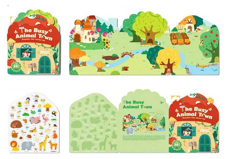 Логічна книжка C 75333 (120) “Тварини”, 38 наліпок, фон, підписи англійською та китайською мовами, в пакеті