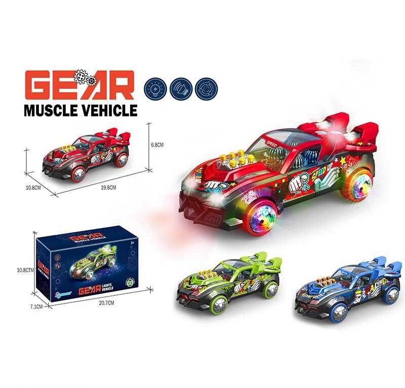 Машинка музична C 3 (120/2) 3 кольори, мелодія, підсвічування, колесо вільного ходу, шестерні, в коробці, ВИДАЄТЬСЯ ТІЛЬКИ МІКС ВИДІВ