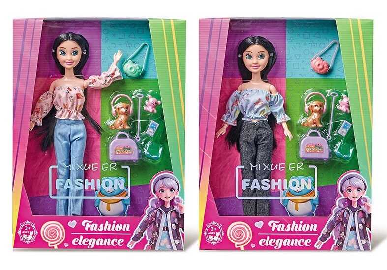 Лялька 8671-18 (36) 2 види, вис. 30 см, шарнірні з’єднання, знімний одяг та взуття, улюбленець, аксесуари, в коробці