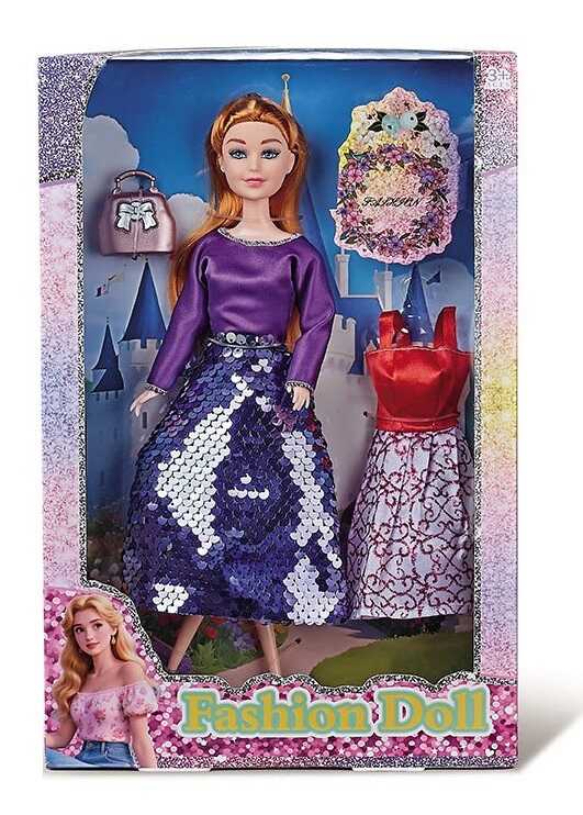 Лялька 8675-9 (48)  висота: 30 см, шарнірні з’єднання суглобів, голова та руки - гума, знімний одяг та взуття, змінна сукня, аксесуар, в коробці