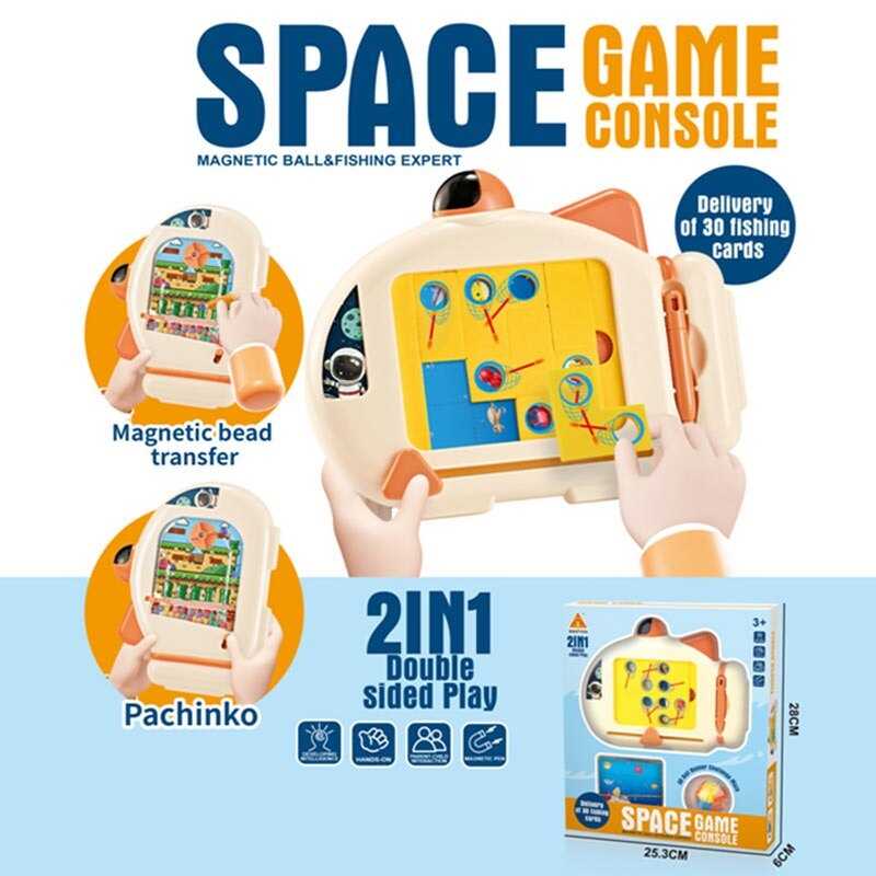 Логічна гра 60131 (48) магнітна гра, кулька-лабіринт, риболовля, картки з завданнями, в коробці