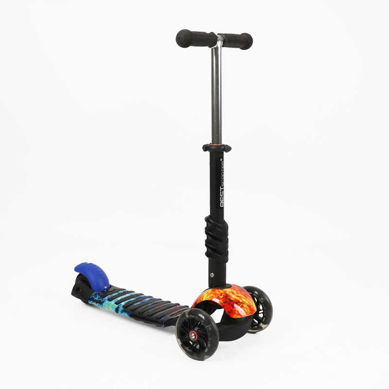 Самокат триколісний 21700-1 , Best Scooter, PU колеса, ПІДСВІЧУВАННЯ, в пакеті