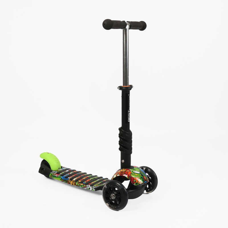 Самокат триколісний 24978-2 , Best Scooter, PU колеса, ПІДСВІЧУВАННЯ, в пакеті