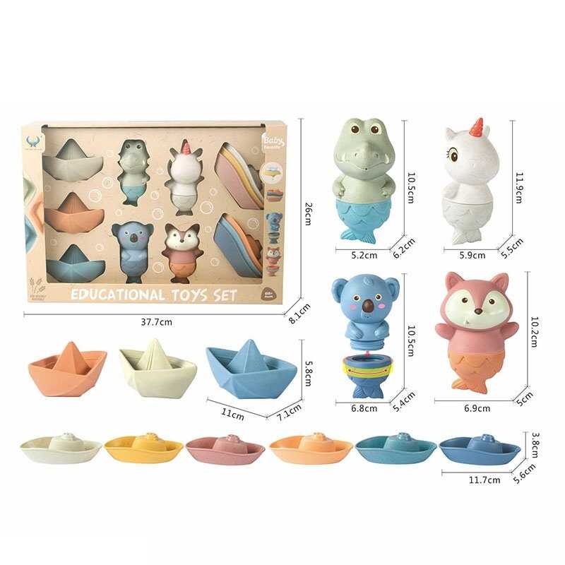 Іграшки для ванни 628-160 (24/2) 13 іграшок, тваринки, кораблики, в коробці