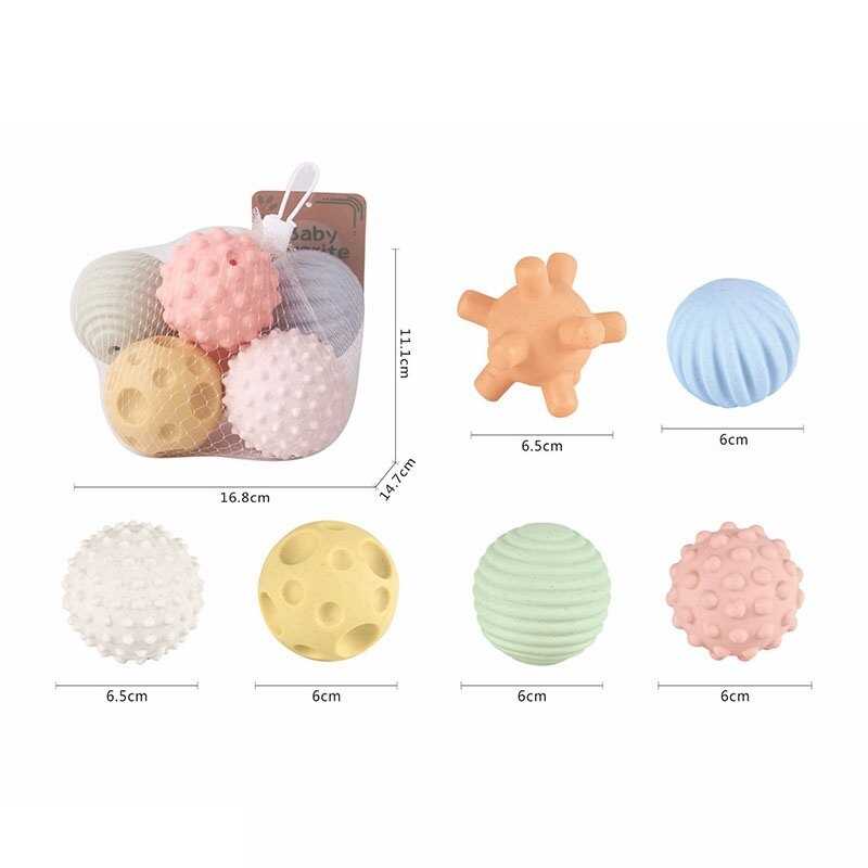 Іграшки для ванни 638-194 (96/2) 6 штук, гумові, середній розмір 6 см, в сітці