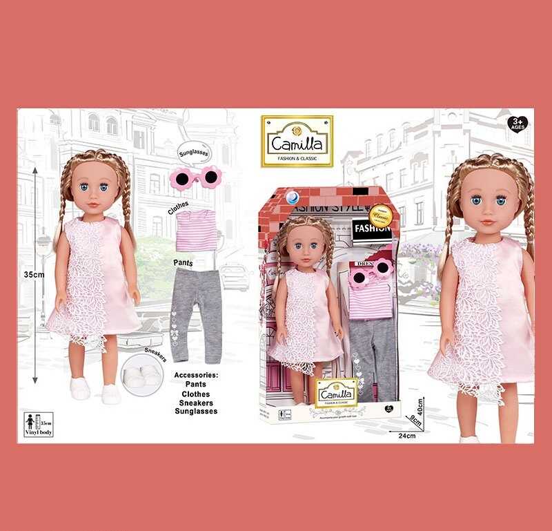 Лялька A 932 C (24/2) висота: 35 см, імітація скляних очей, прошите волосся, аксесуари, в коробці