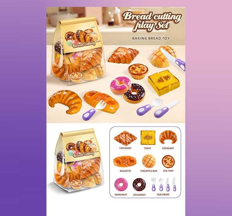 Набір продуктів 99064 /65/66 (36) на липучках, 2 ножі, виделка, ложка, в пакеті