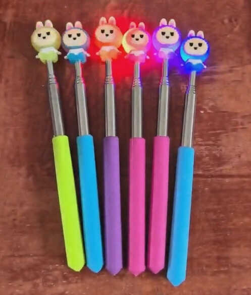 Паличка C 76006 (500) ЦІНА ЗА 1 ШТУКУ, "Пікмі", підсвічування, телескопічна, герой, в пакеті, ВИДАЄТЬСЯ МІКС 