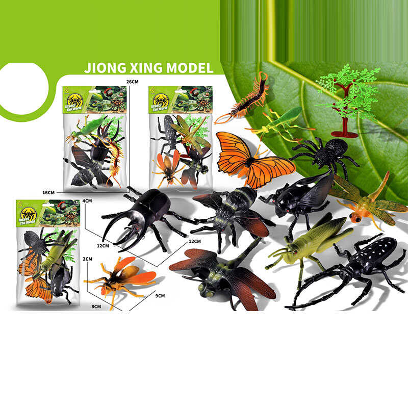 Набір комах KC 713-7 (240/2) 4 штуки, дерево, в пакеті, ВИДАЄТЬСЯ ТІЛЬКИ МІКС ВИДІВ