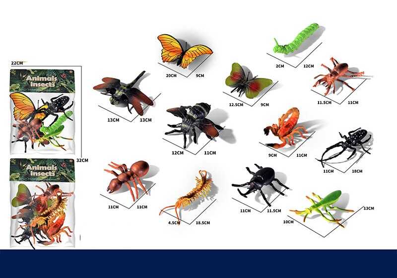 Набір комах 714 K-5A (144/2) 2 види, 6 штук, в пакеті