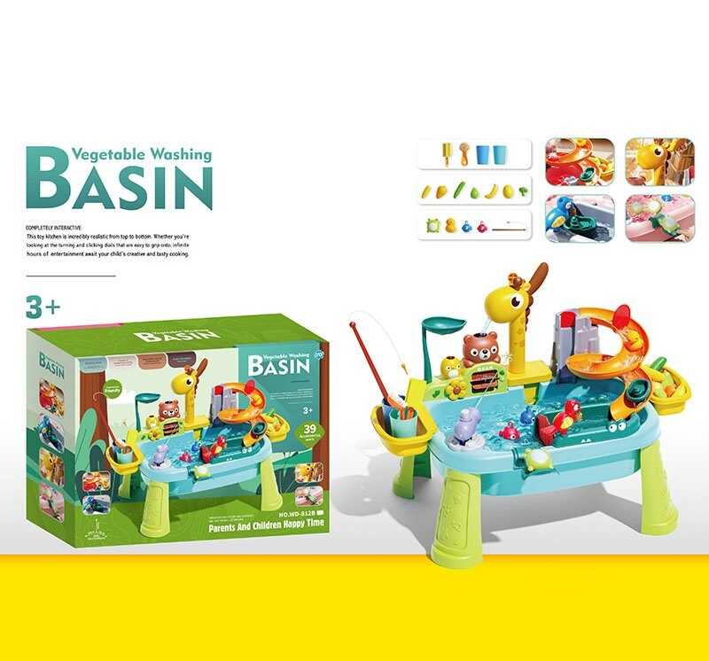 Риболовля WD 812 B (12) 59х33х42 см, 39 елементів, механічна подача води, вудочка, рибки, спуски, в коробці