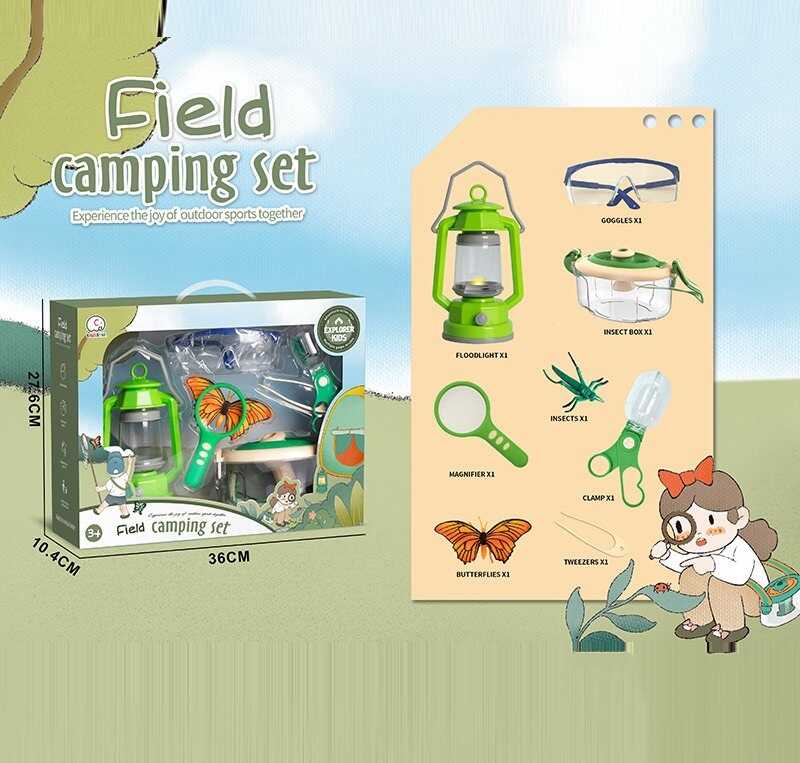 Набір дослідника JLX 6622-3 (24) метелик, комаха, лампа, світло, окуляри, бокс з моноклем, ремінець, щипці, лупа, в коробці
