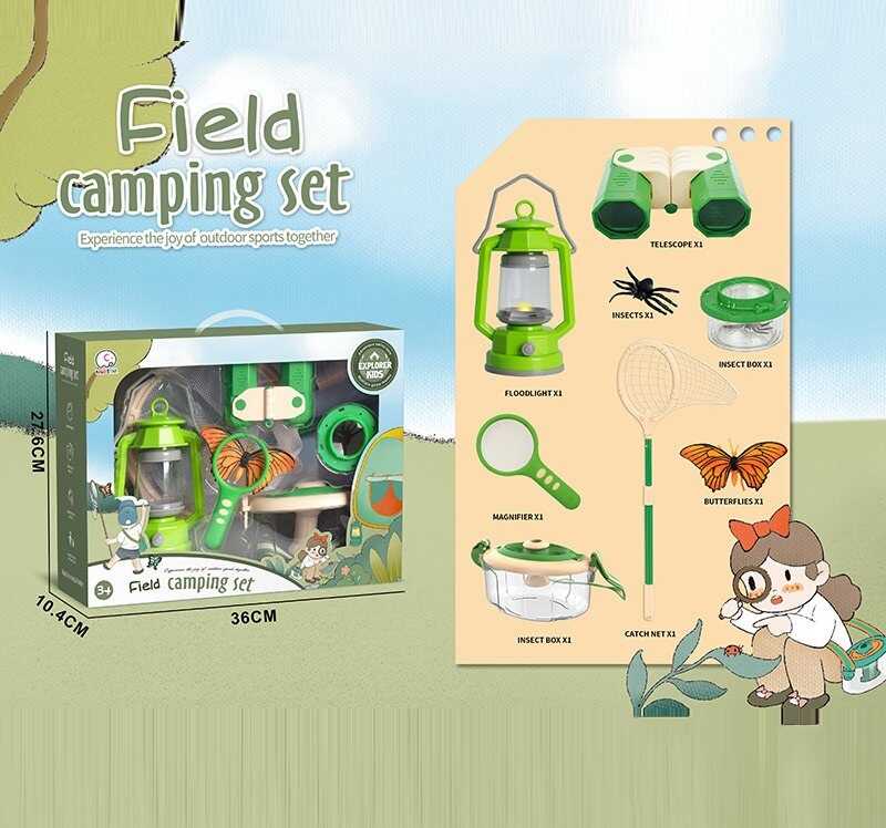 Набір дослідника JLX 6622-6 (24) метелик, комаха, лупа, лампа, підсвічування, на батарейках, бокс з моноклем, ремінець, бінокль, сочок, в коробці