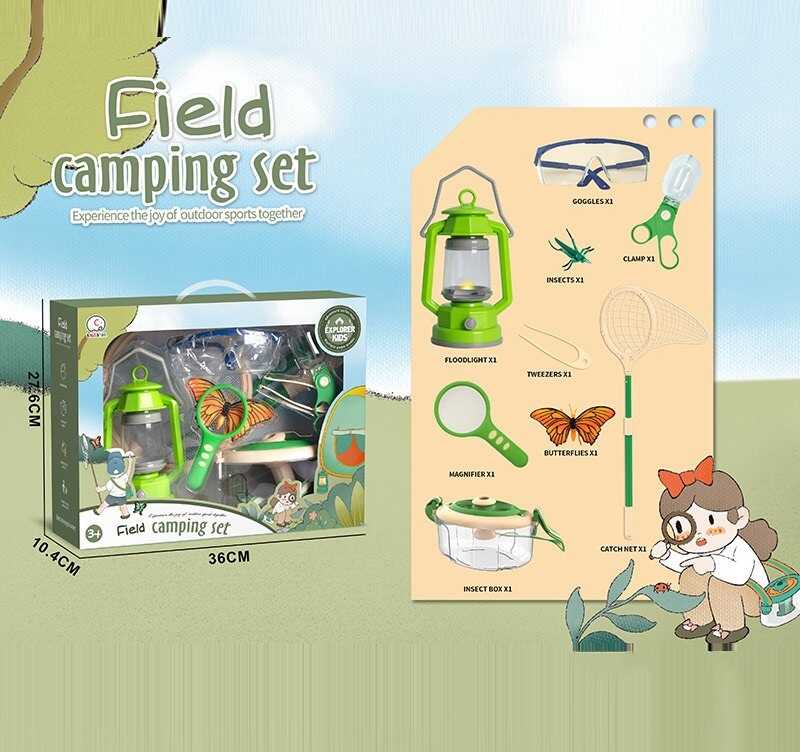 Набір дослідника JLX 6622-7 (24) метелик, комаха, лупа, лампа, підсвічування, на батарейках, бокс з моноклем, ремінець, окуляри, сочок,щипці,в коробці