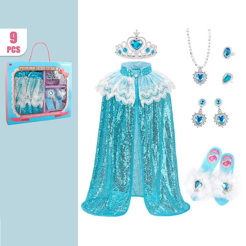 Набір прикрас SP-P 04 A (40/2) туфельки, корона, сережки, намисто, каблучка, накидка, в коробці