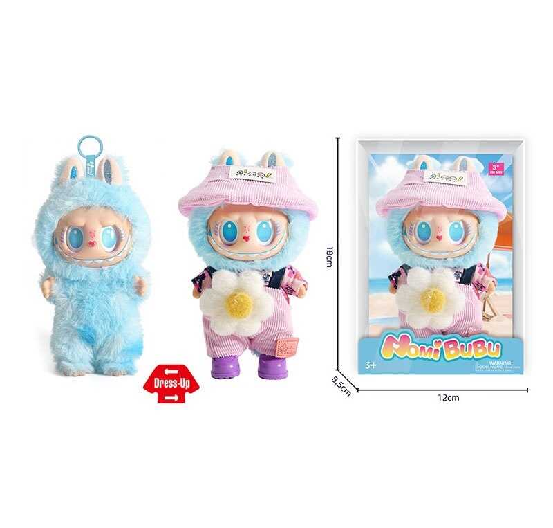 М`яка іграшка-брелок YF 004 G (120/2) герой, гумовий, висота 17 см, металеве кільце, знімний одяг, рухомі ручки та ніжки, капелюшок, в коробці