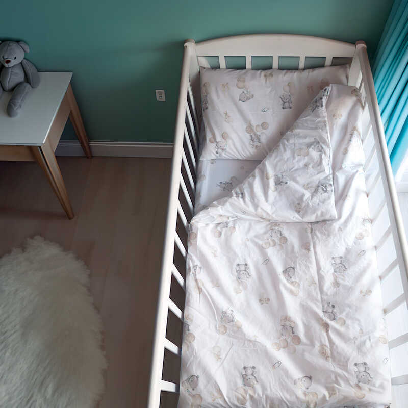 гр Змінний комплект постільної білизни "Ведмедик" 86802 (1) тканина РАНФОРС, розмір 120*60 см "Bimbo", в пакеті