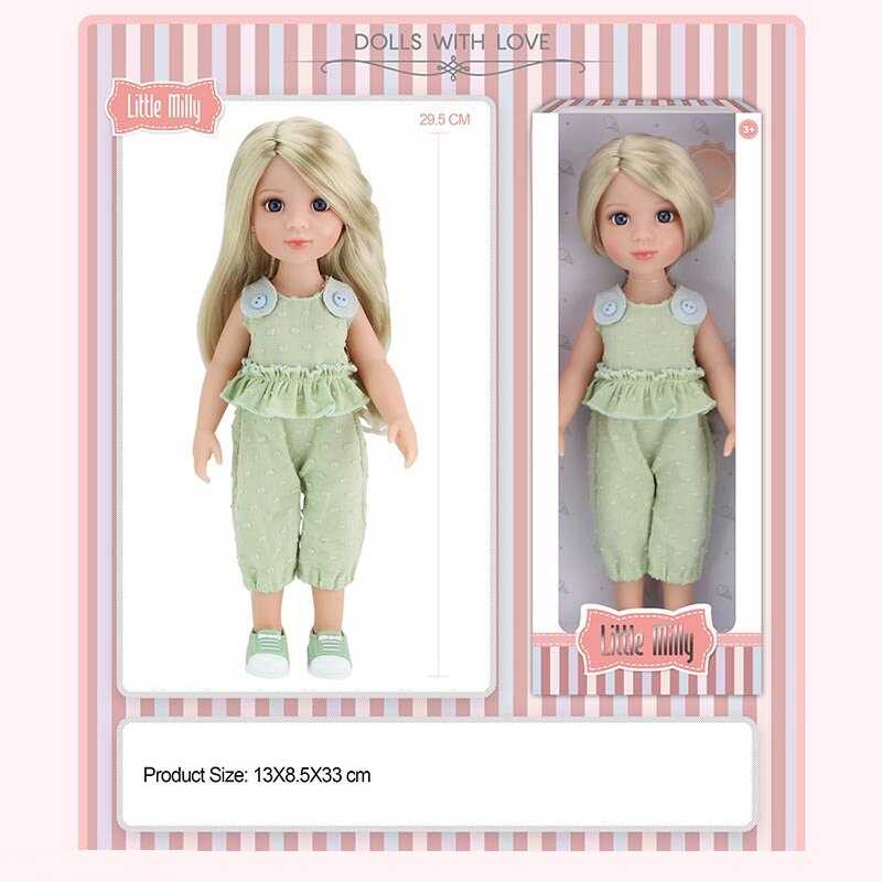 Лялька 91095 K (60/2) висота: 30 см, прошите волосся, знімний одяг та  взуття, рухомі кінцівки, в коробці