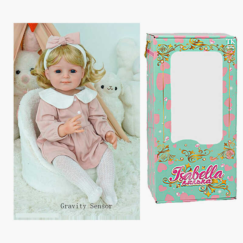 Лялька QM 24047 (12) "TK Group", функціональна, висота: 50 см, датчик руху, звуки: сміх, плач, засинає, гумова, імітація скляних очей, в коробці