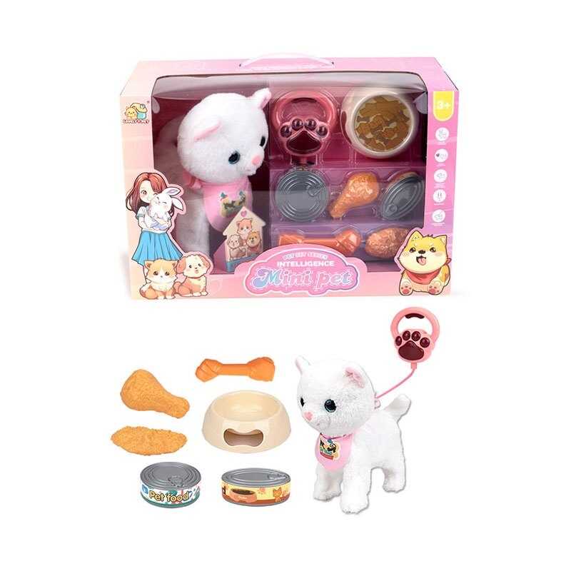 Улюбленець 8832-55 (12) "Кошеня", на повідці, звук, музика, ходить, реагує на дотик та оплески, повторює фрази, аксесуари, в коробці