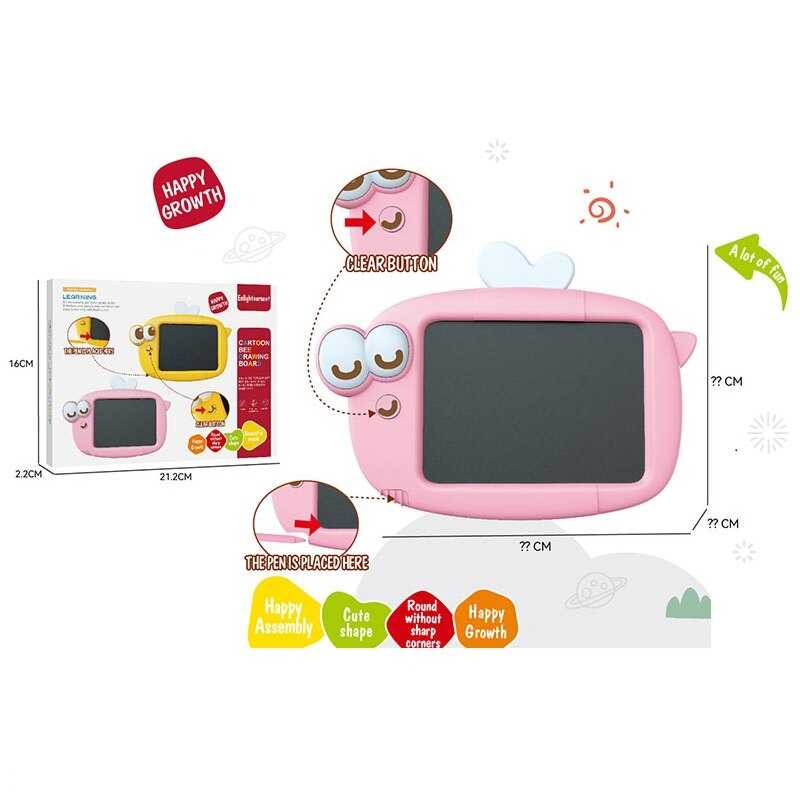 Дошка для малювання 99-25 P (96) розмір: 21.5х15.5 см, LCD - екран, кольоровий малюнок, стилус, кнопка стирання, в коробці
