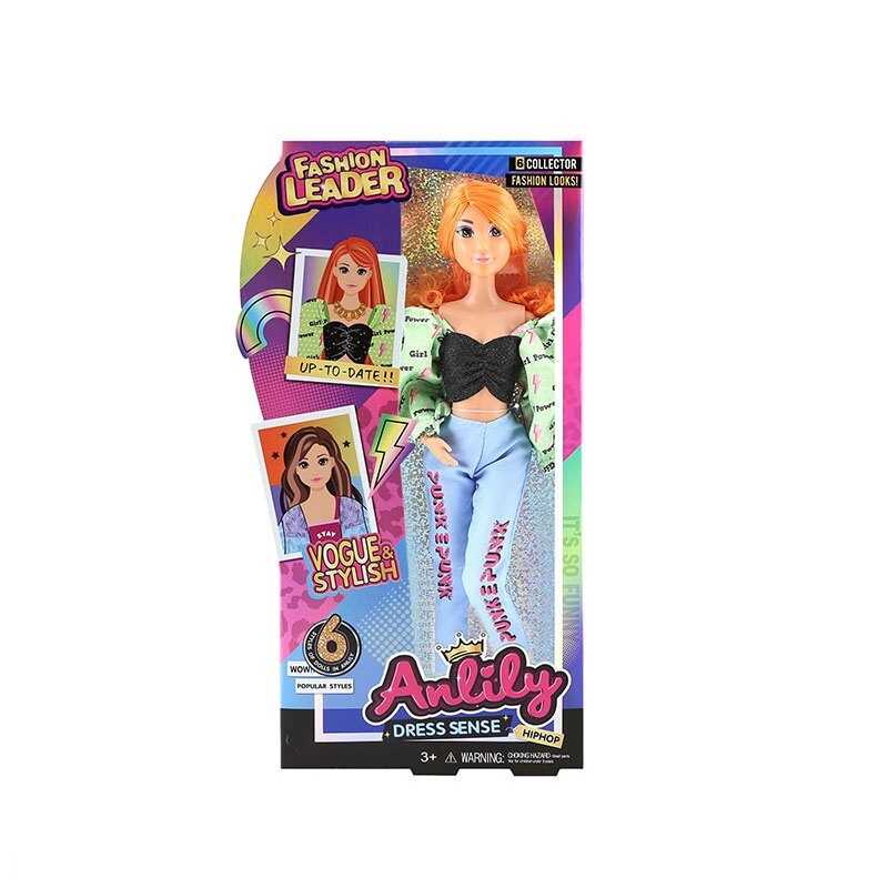 Лялька 616668 (48) висота: 30, шарнірні з’єднання суглобів, голова: гума, тіло та кінцівки: пластик, знімний одяг та взуття, в коробці