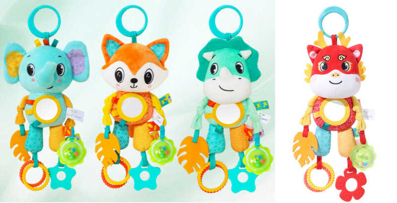 Брязкальце C 75373 (70) дзеркало, кільця, гумові прорізувачі, кільце для підвішування, в пакеті, ВИДАЄТЬСЯ МІКС ВИДІВ