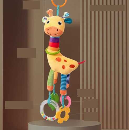 Брязкальце C 75346 (110) "Жираф", гумові прорізувачі, кільце, висота 48 см, в пакеті