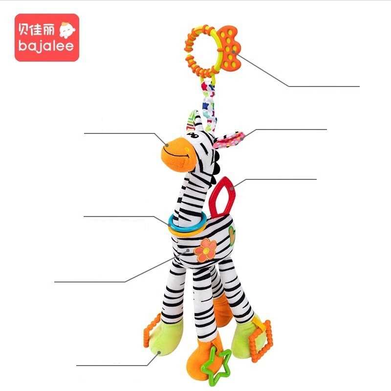 Брязкальце C 75353 (100) прищіпка, гумові прорізувачі, кільця, шелесткі елементи, висота 34 см, в пакеті