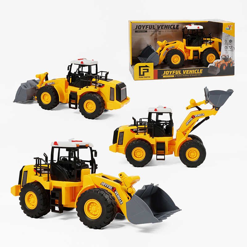 Трактор 666-327 C (24/2) розмір: 35х14х15.5 см, інерція, підсвічування, звук, гумові колеса, навісне обладнання, в коробці