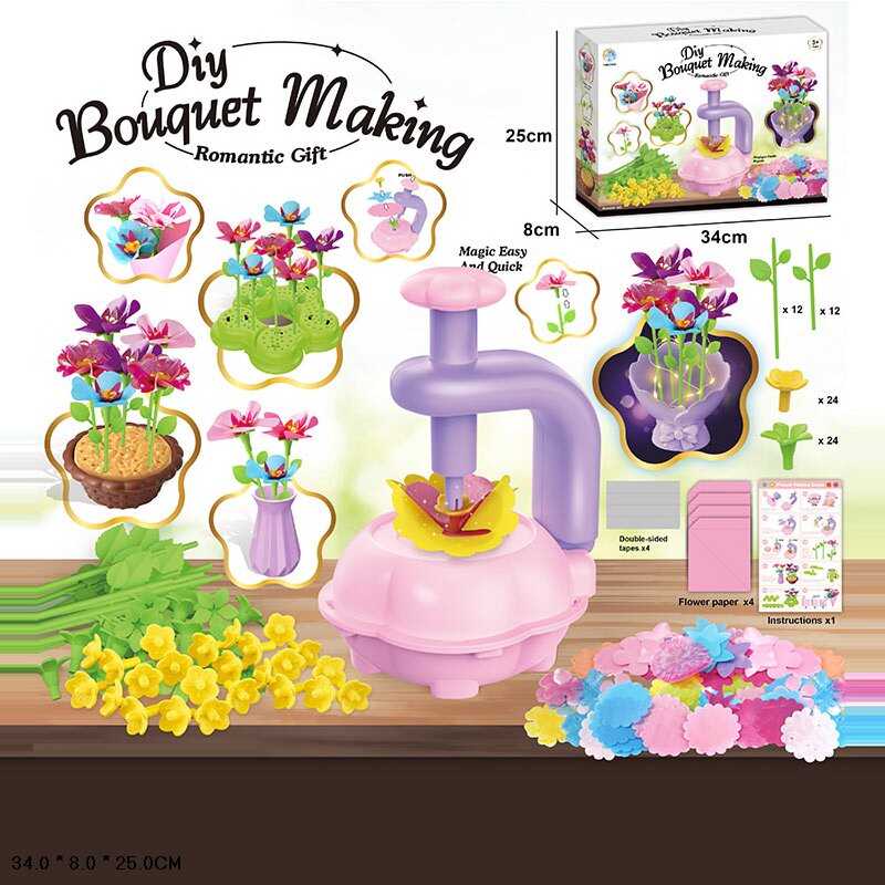 Набір для творчості SY 026 (36) інструмент, ваза, підсвічування, заготовки для квітів, аксесуари, в коробці 