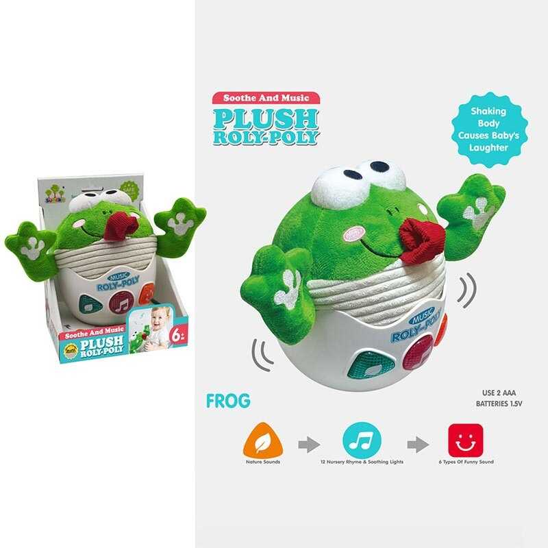 Музичне нелягайко SL 88080 (36/2) “Жабка”, підсвічування, звуки природи, мелодії, в коробці