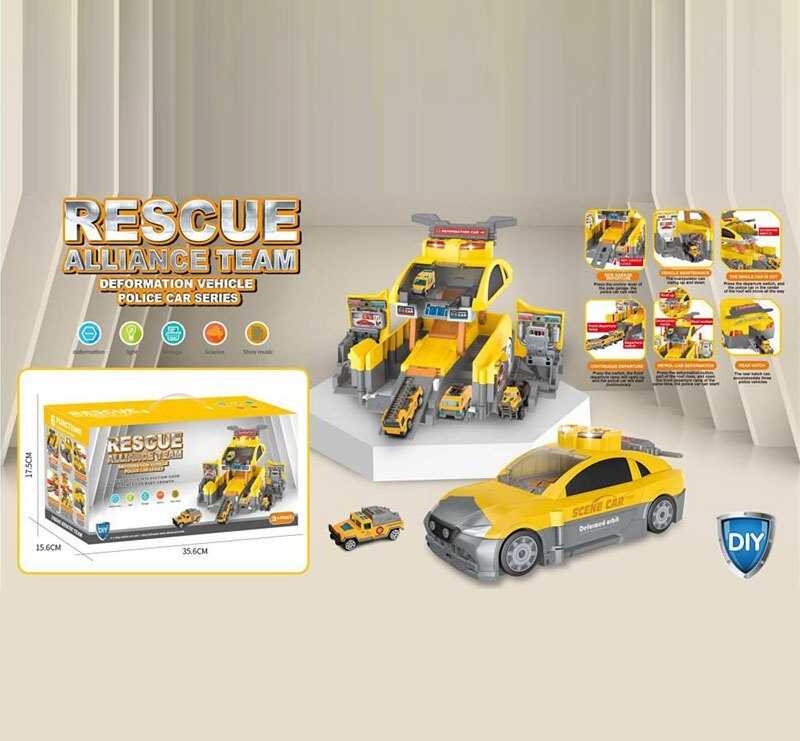 Парковка 198 (24) 2в1, розкладається, 6 металопластикових машинок, світло, звуки, історії англ. мовою, пісні, на батарейках, в коробці