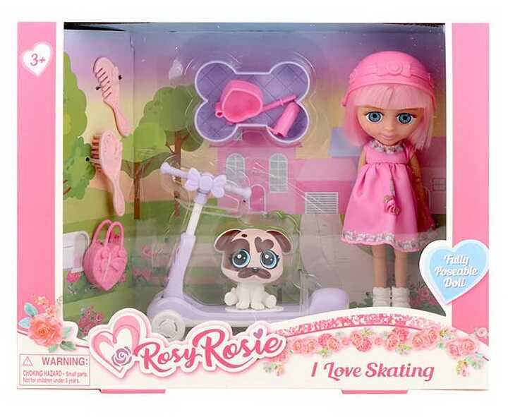 Лялька RR 013 (48/2) висота: 16 см, шарнірні суглоби, знімний одяг, улюбленець, аксесуари, в коробці