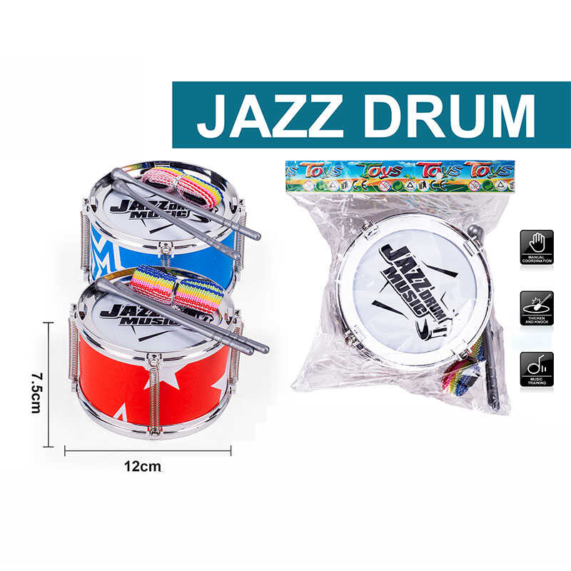 Барабан 2711 (210/2) 2 кольори, барабанні палички, стрічка, в пакеті