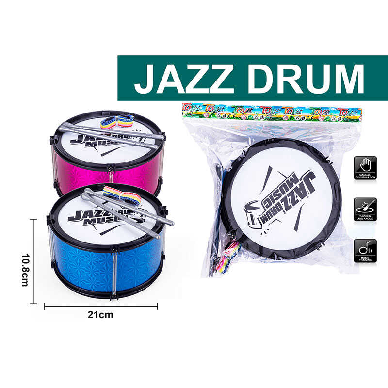 Барабан 3766 (64/2) 2 кольори, барабанні палички, стрічка, в пакеті