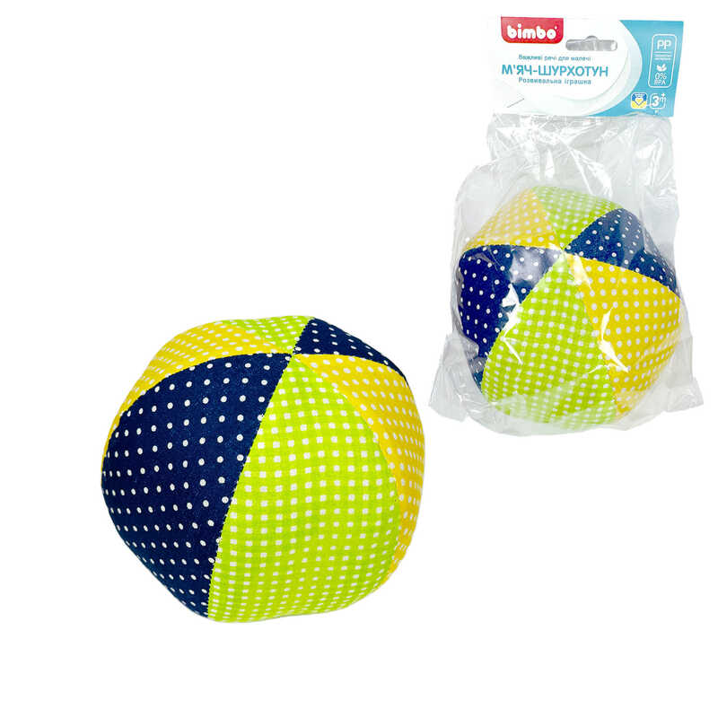 гр Іграшка "М`яч Геометрія ХБ" 66244 (1) "Bimbo", 15см, текстильний, в пакеті  