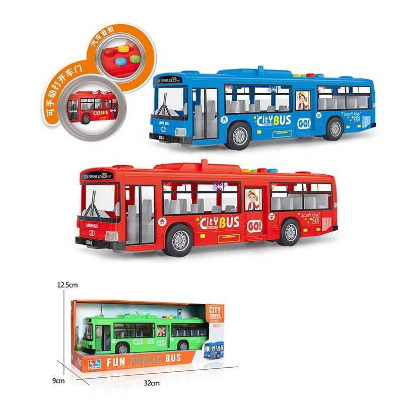 Автобус 8063-1 (48/2) 3 кольори, в коробці, ВИДАЄТЬСЯ ТІЛЬКИ МІКС ВИДІВ