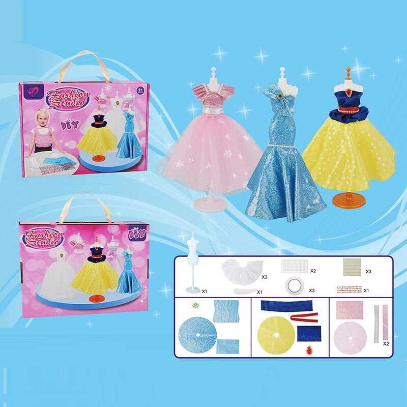 Набір дизайнера M 700-2 (48/2) 1 манекен, тканина, двосторонній скотч, прикраси, в коробці