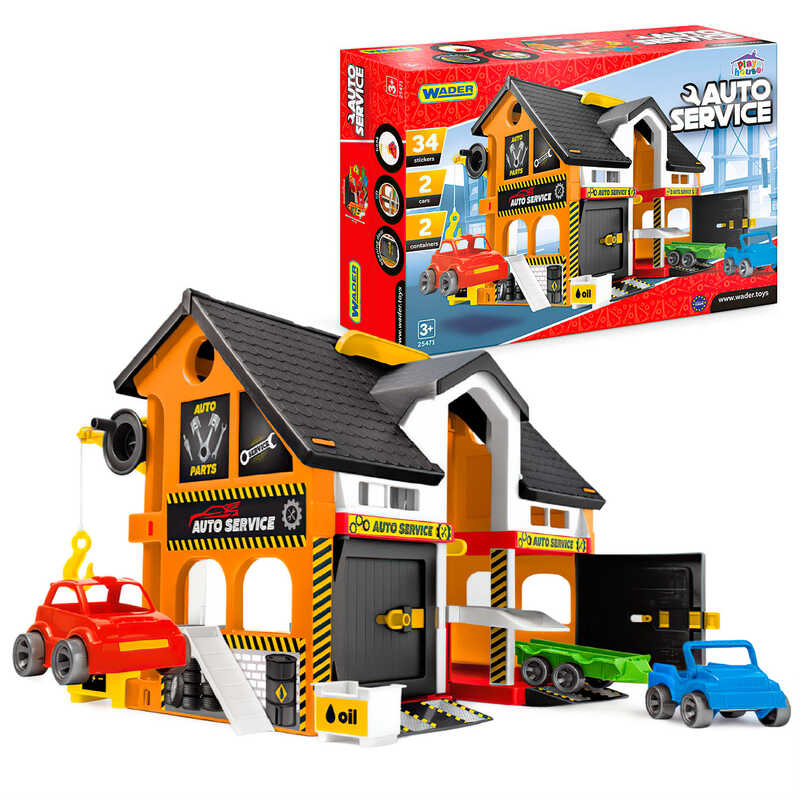 гр Гараж "Play house" авто-сервіс 25471 (10) "WADER", 2 машинки, в коробці 