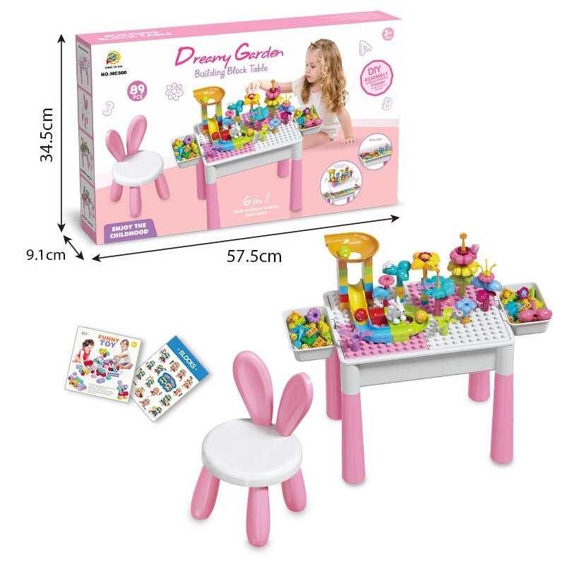 Конструктор MC 500 (18) 89 елементів, розмір столика: 34.5х24.5х30 см, розмір стільчика: 24х24х40 см,  кошики, в коробці