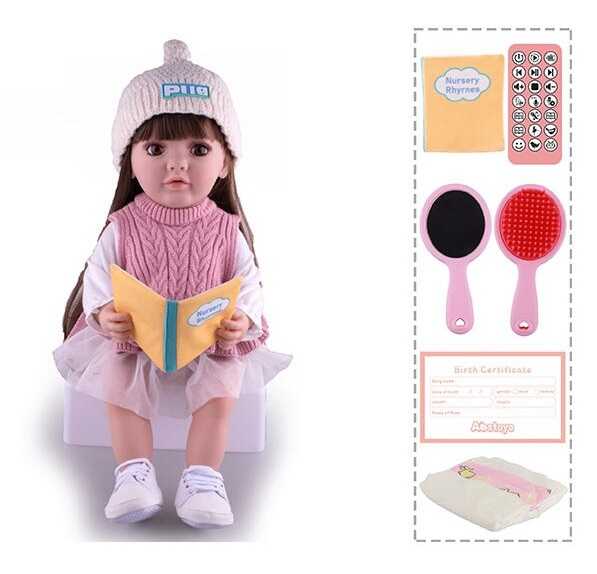 Інтерактивна лялька TK 5510-19 (9) "WToys", ОЗВУЧ. УКР. МОВОЮ, пульт,  казки, пісні, відповідає на запитання, мелодії, повторюшка,в коробці