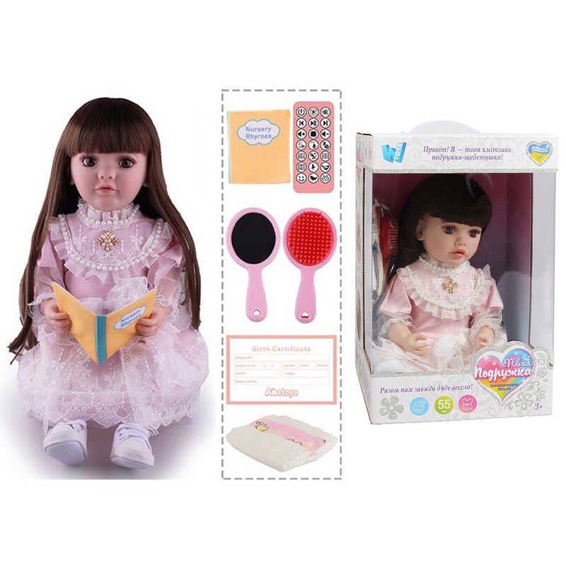 Інтерактивна лялька TK 3069-88 (9) "WToys", ОЗВУЧ. УКР. МОВОЮ, пульт,  казки, пісні, відповідає на запитання, мелодії, повторюшка,в коробці