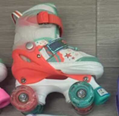 Ролики 6934-644 S розмір 31-34 (6) колір Кораловий, колеса PU, КОЛЕСА ЗІ СВІТЛОМ, d коліс – 4,5 см, в сумці