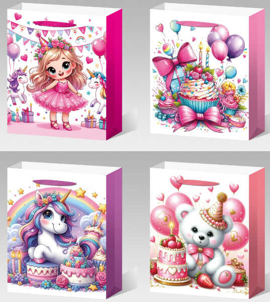 Пакет подарунковий C 75715 (480) 4 види, ВИДАЄТЬСЯ ТІЛЬКИ МІКС ВИДІВ