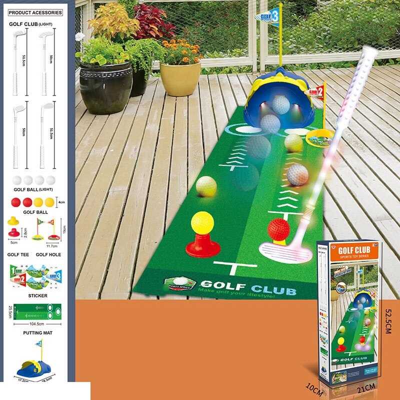 Гольф 777-589 B (18) автоматичний запускач, м’ячики з підсвічуванням, ключки з підсвічуванням, в коробці