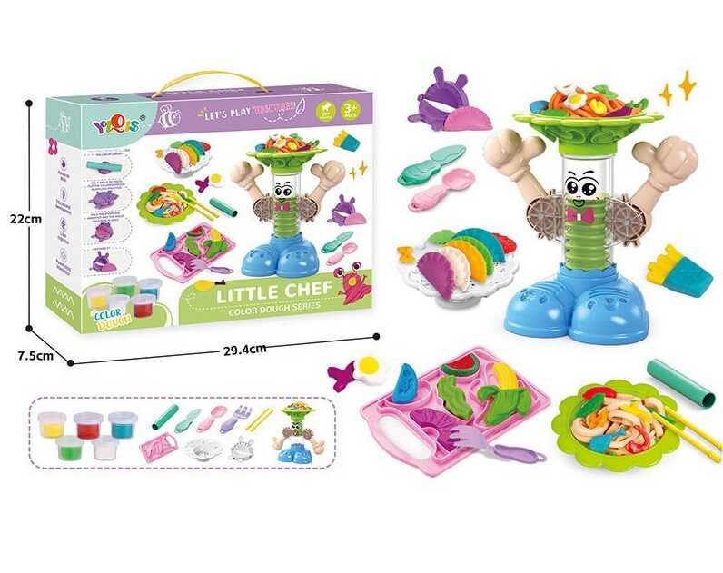 Тісто для ліплення 8859 (36) 5 кольорів, форми, інструменти, екструдер, в коробці