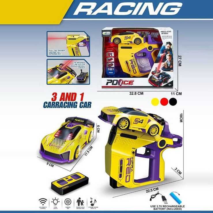 Машина на радіокеруванні 968 Штрих=81800 (24/2) пульт 2.4 GHz, акумулятор 3.7V, викрутка, світло, звуки стрільби, пушка, гумові шини, в коробці