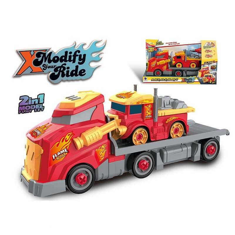 Набір машин 661-2017 (18/3) 2 машинки, звуки, мелодії, конструктор, викрутка, в коробці