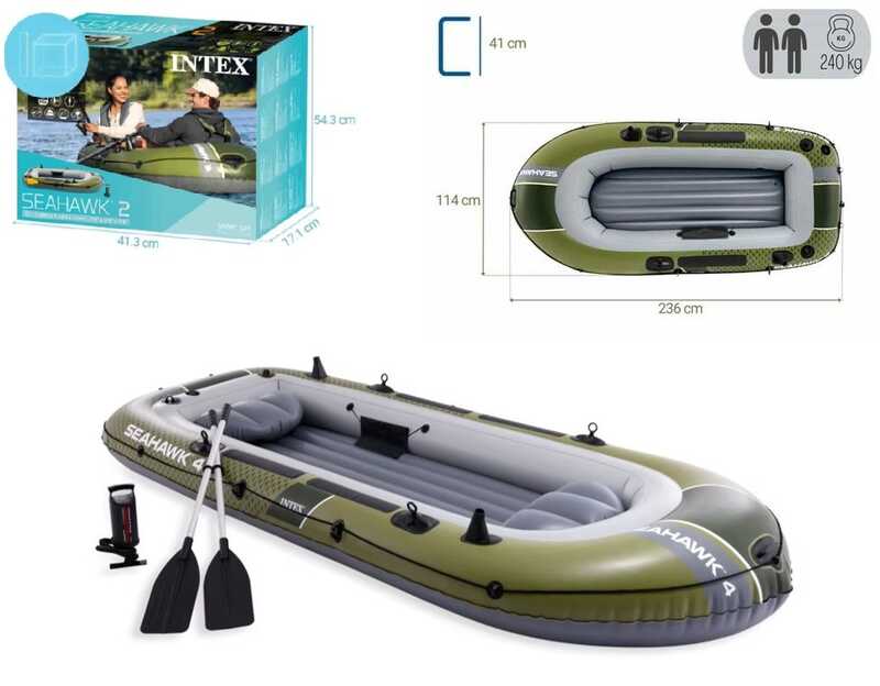 Intex Човен 66332 NP (2) "SEAHAWK 2", 236x114x41см, 2-х містний